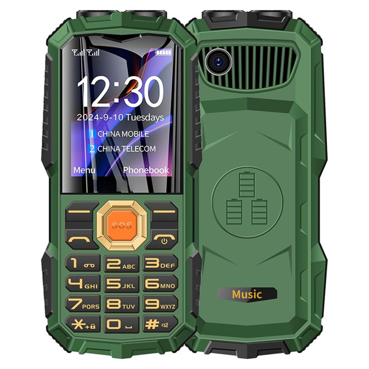 Q7+ 4G Elder Keypad Rugged Phone, 1.77 inch, 16800mAh, 21 Keys, SOS, FM, Network: 4G, Dual SIM(Black)