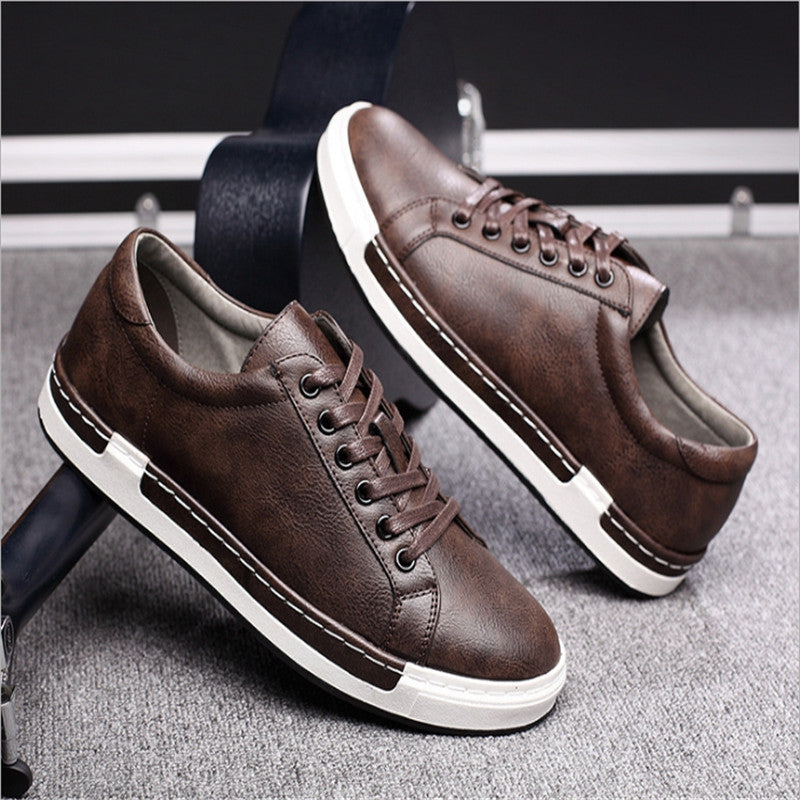 BEI WRH Baroque Shoes Casual PU Leather Sports Shoes for Men, Size:42(Brown)