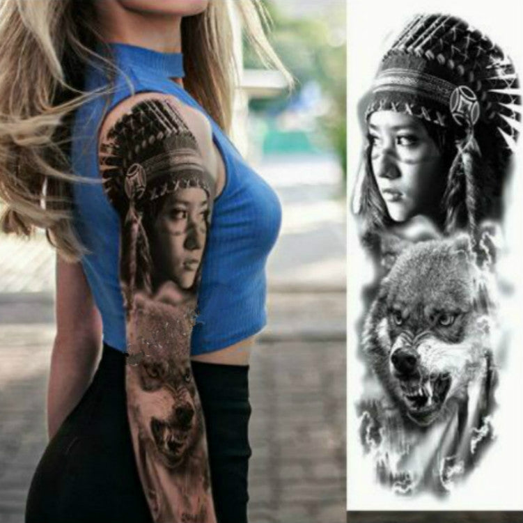 BEI WRH Large Arm Sleeve Waterproof Temporary Tattoo Stickers