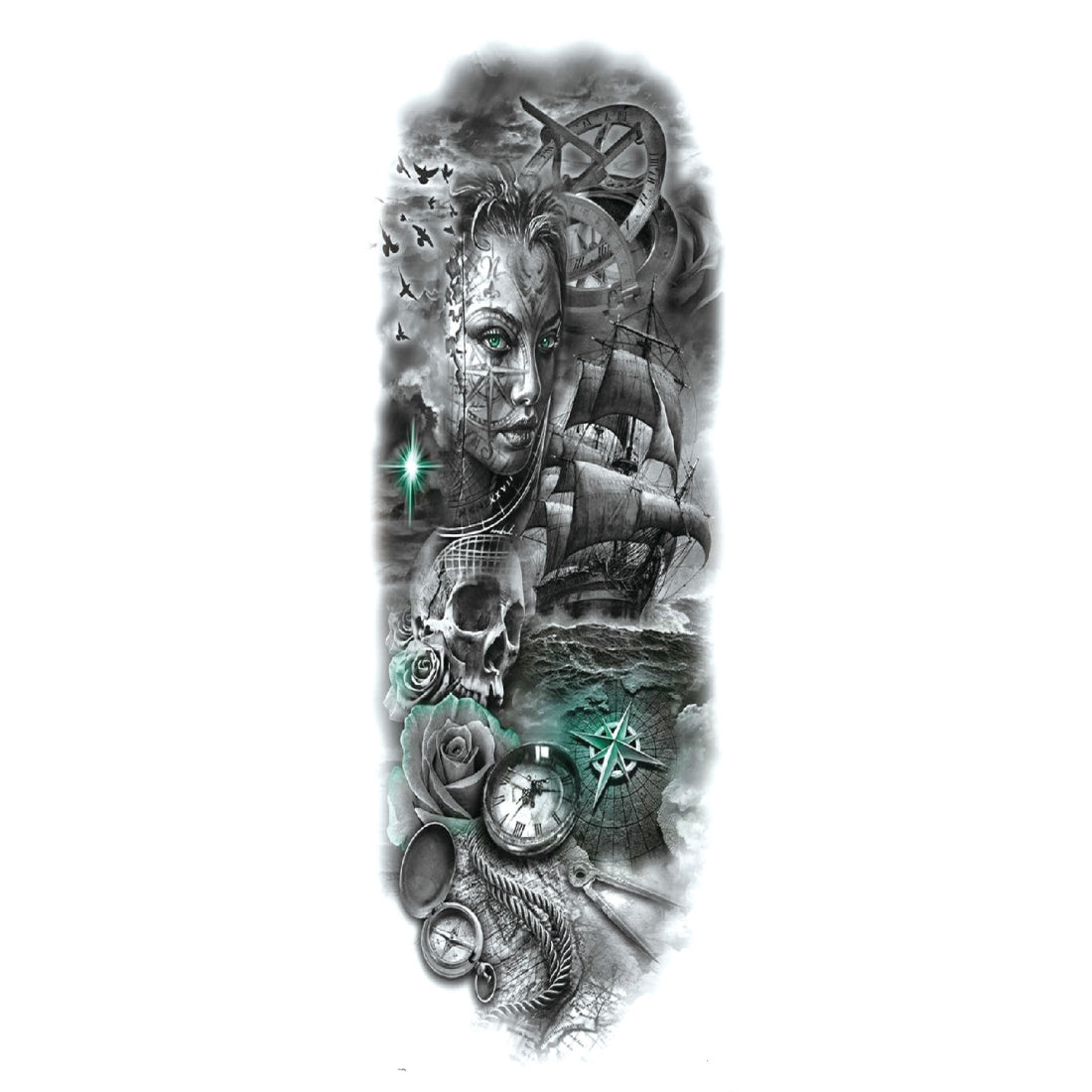 BEI WRH Large Arm Sleeve Waterproof Temporary Tattoo Sticker