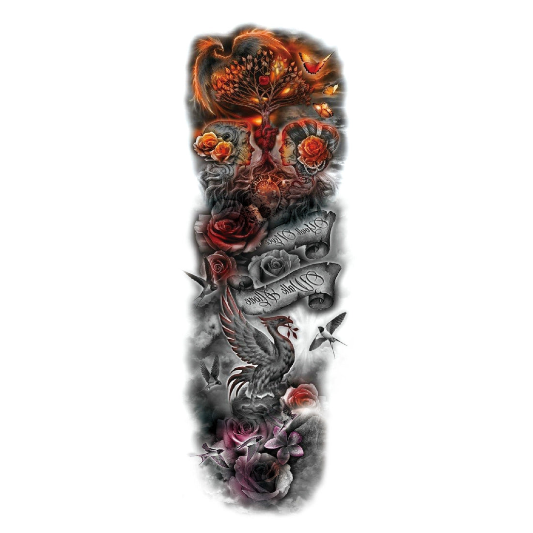 BEI WRH Large Arm Sleeve Waterproof Temporary Tattoo Sticker