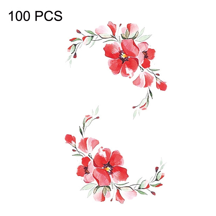 BEI WRH 100 PCS Small Fresh Waterproof Temporary Back Tattoo Stickers