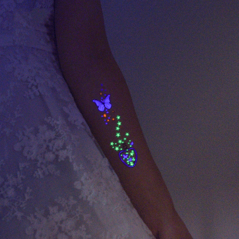 BEI WRH 10 PCS Waterproof Color Luminous Tattoo Sticker Face Sticker