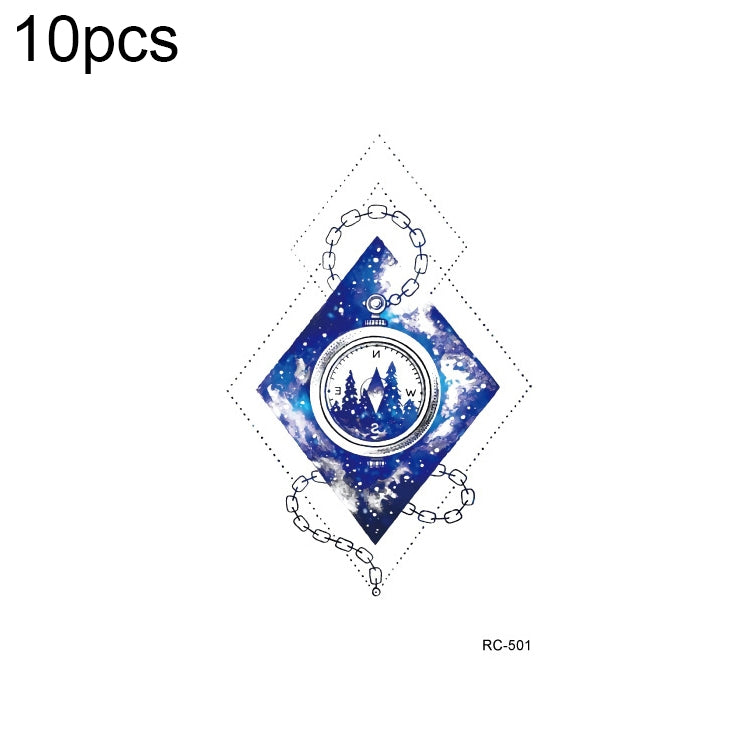 BEI WRH 10pcs Waterproof Small Fresh Water Transfer Color Tattoo Stickers