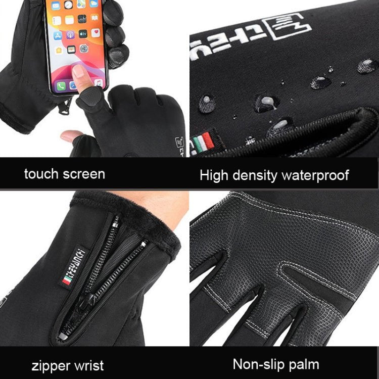 BEI WRH Outdoor Sports Riding Warm Gloves Touch Screen Fingerless Fishing Gloves, Size: L(Black) (Copy) - Mega Discount Store LebanonLebanon