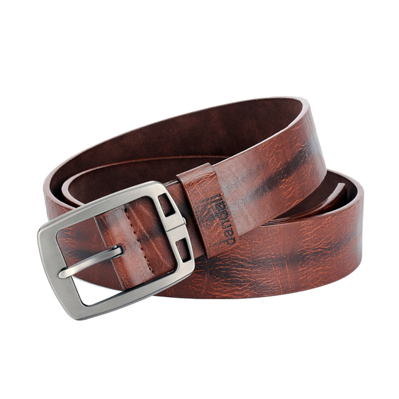 BEI WRH Dandali XX827 Men Retro Pin Buckle Leather Belt Waistband, Length: 125cm (Coffee)
