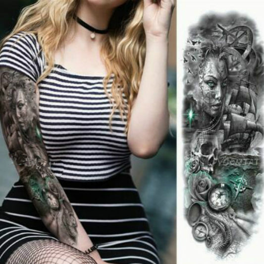BEI WRH Large Arm Sleeve Waterproof Temporary Tattoo Sticker