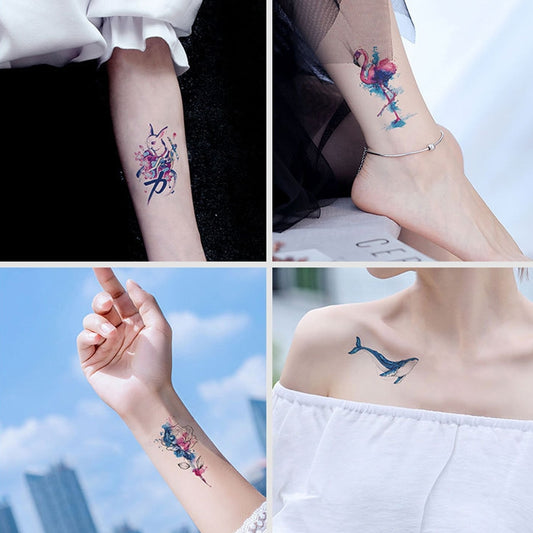BEI WRH 10pcs Waterproof Small Fresh Water Transfer Color Tattoo Stickers
