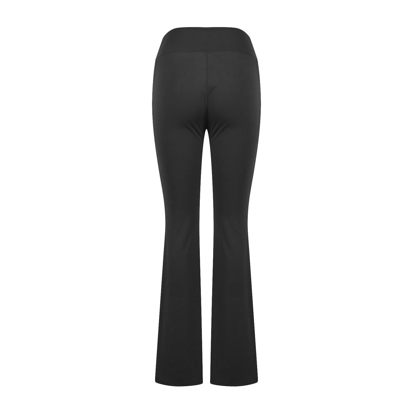 BEI WRH Women Sports Pant Solid Color High Waist Yoga Slimming Casual Loose Wide-leg Pants, Size: L(Black)