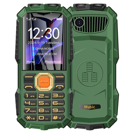BEI WRH Q7+ 4G Elder Keypad Rugged Phone, 1.77 inch, 16800mAh, 21 Keys, SOS, FM, Network: 4G, Dual SIM (Green) - Mega Discount Store LebanonLebanon