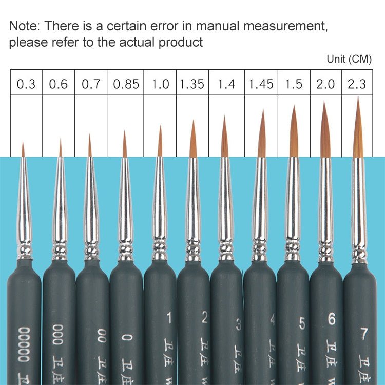 BEI WRH 11 PCS Full Sets WeiZhuang Hook Line Pen Painting Hand - painted Watercolor Wolf Mint Hook Line Pen Painting Stroke Thin Line Brush, Color:Pink - Mega Discount Store LebanonLebanon