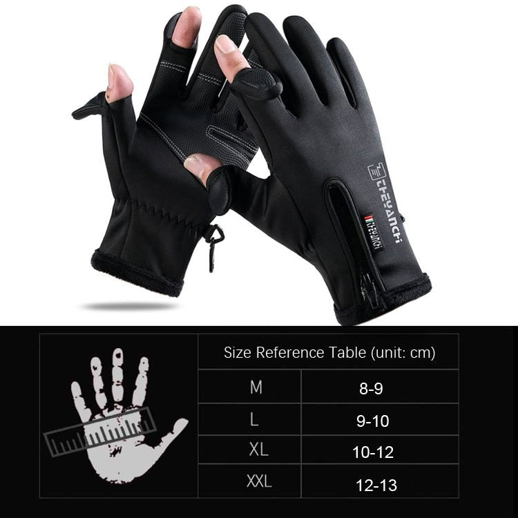 BEI WRH Outdoor Sports Riding Warm Gloves Touch Screen Fingerless Fishing Gloves, Size: L(Black) (Copy) - Mega Discount Store LebanonLebanon